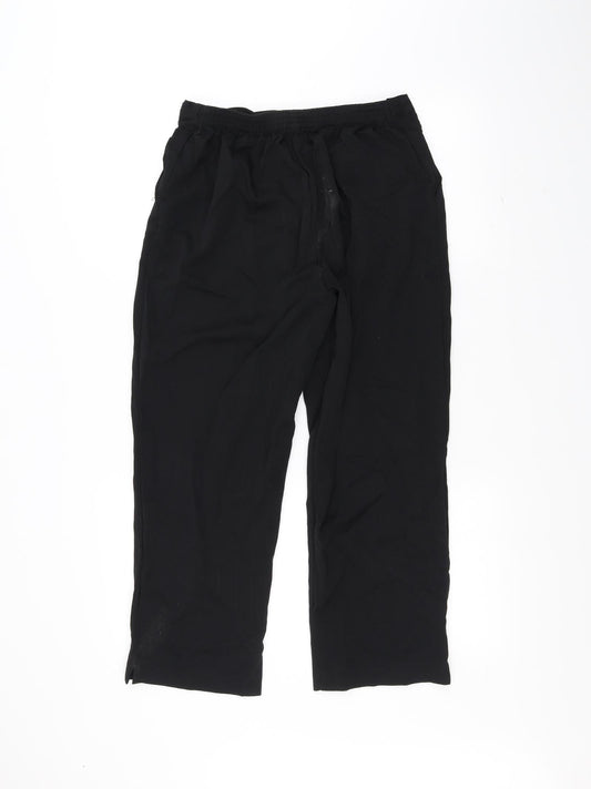 Preworn Womens Black Trousers Size 16 L24 in