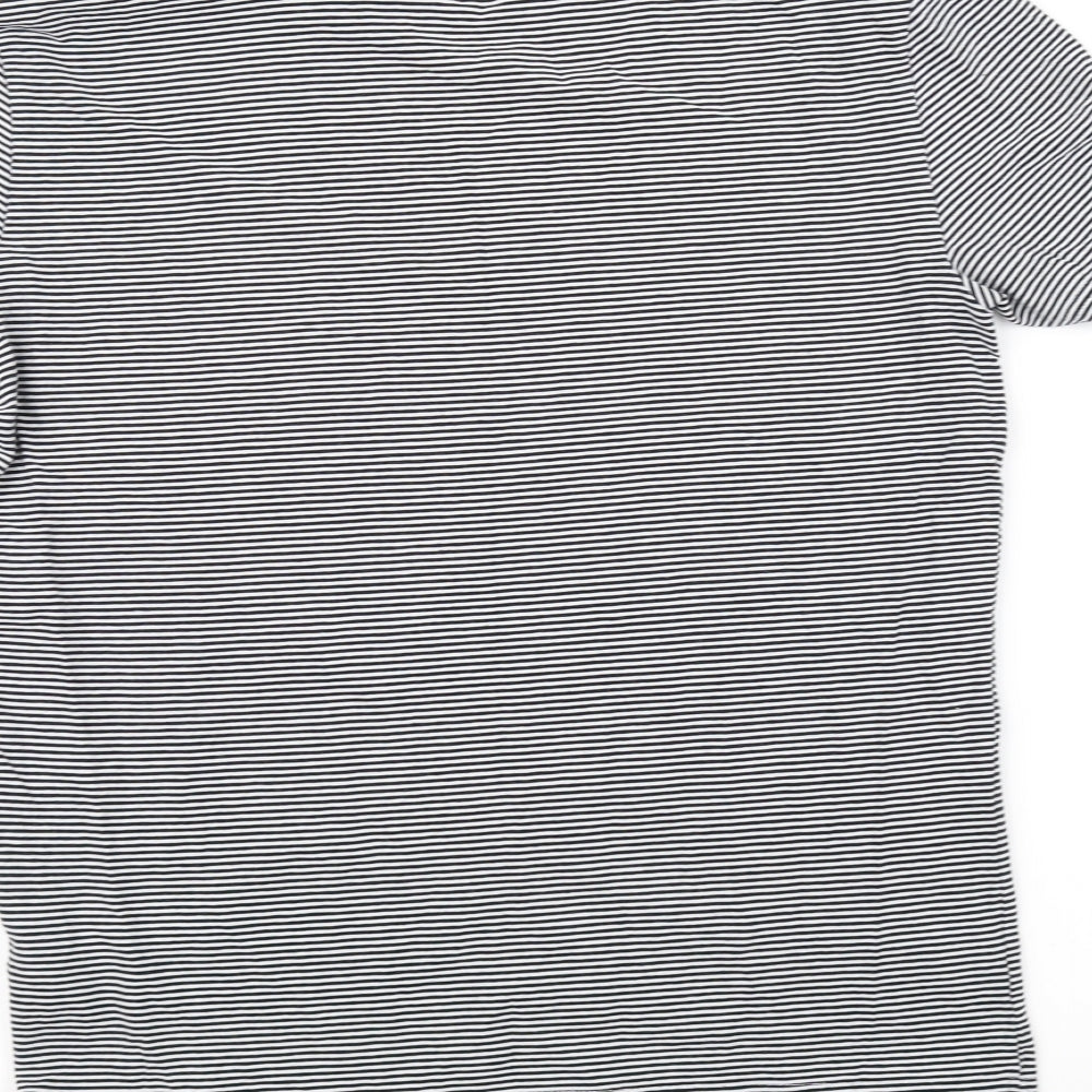 H&M Womens Black Striped Basic T-Shirt Size M
