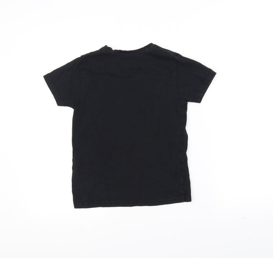 Primark Girls Black Basic T-Shirt Size 7-8 Years