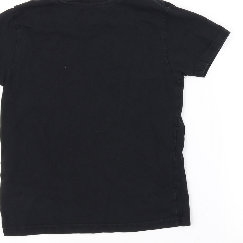 Primark Girls Black Basic T-Shirt Size 7-8 Years