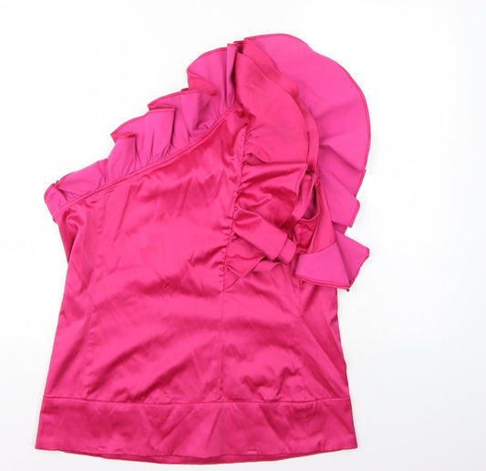 Limited Editions Womens Purple Basic Blouse Size 12