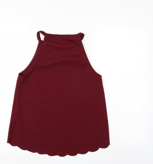 New Look Womens Red Basic Tank Size 8
