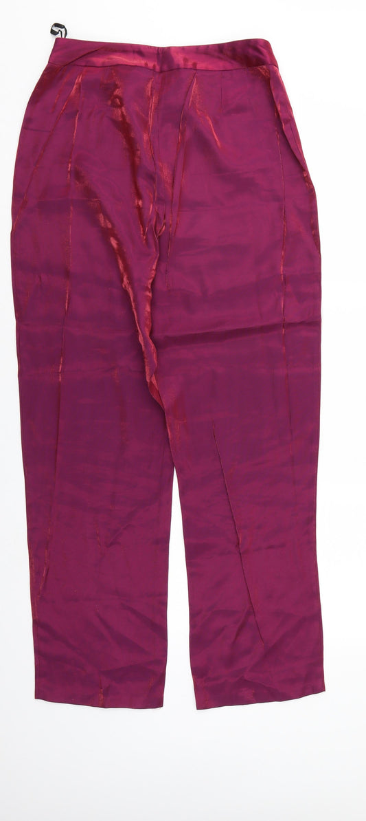 IMAGES Womens Purple Trousers Size 12 L29 in