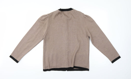 Preworn Womens Brown Cardigan Jumper Size 12