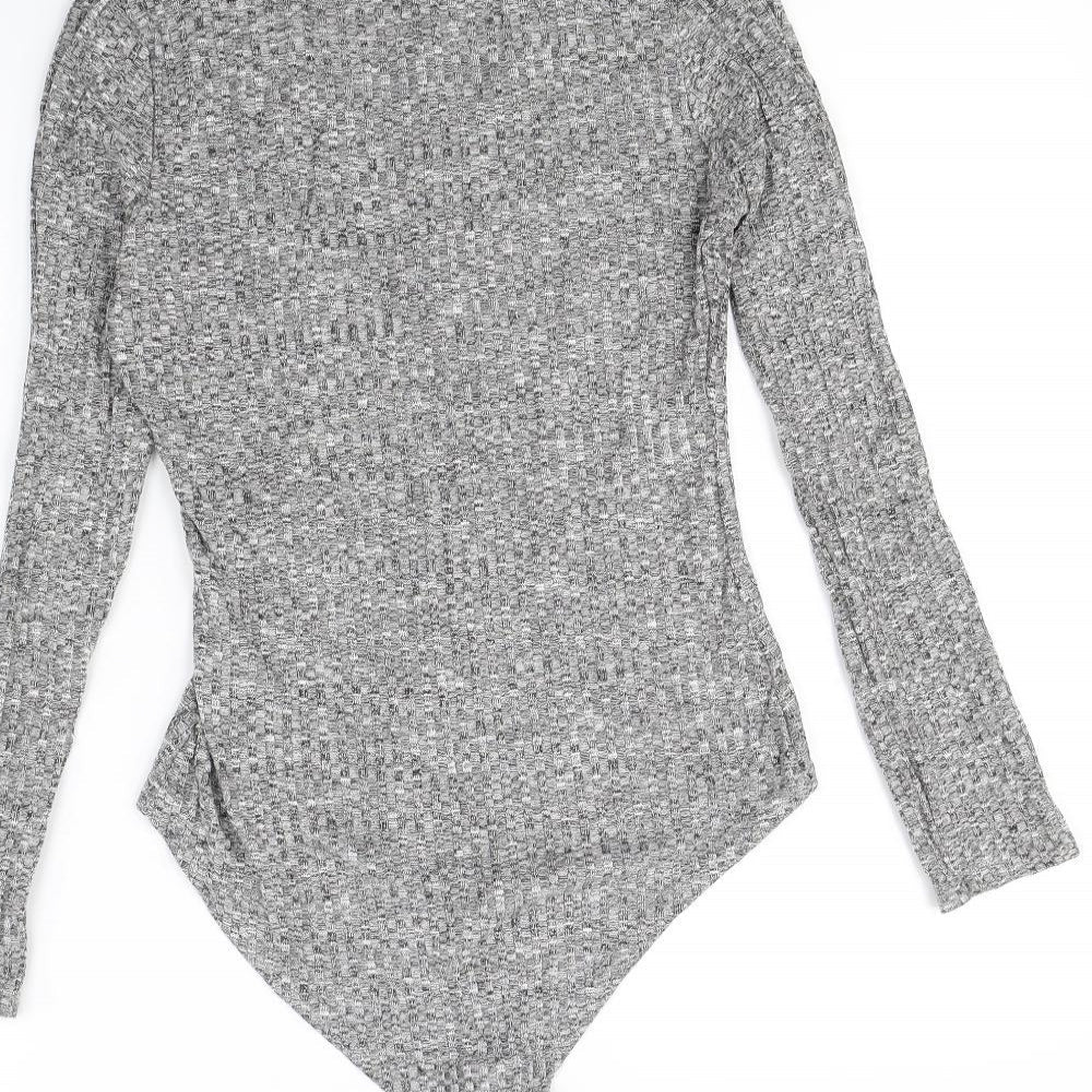 Daisy Street Womens Grey Bodysuit One-Piece Size 10