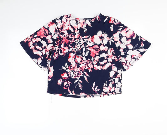 New Look Womens Blue Floral Camisole Blouse Size 10