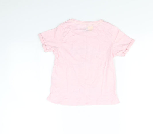 My Weekend Favourites Girls Pink Basic T-Shirt Size 6 Years