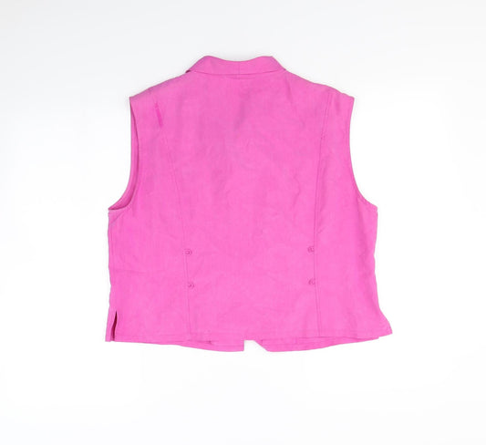 PLanet Womens Pink Basic Button-Up Size 16