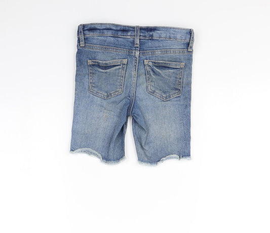 NEXT Girls Blue Cut-Off Shorts Size 6 Years