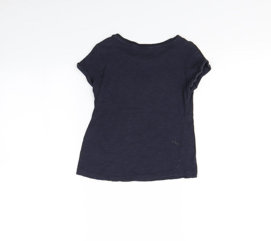 H&M Girls Blue Basic T-Shirt Size 6 Years