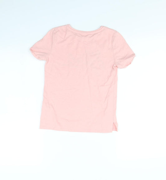 Preworn Girls Pink Basic T-Shirt Size 9 Years