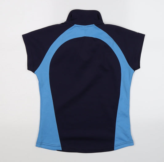 Akoa Womens Blue Basic Polo Size S