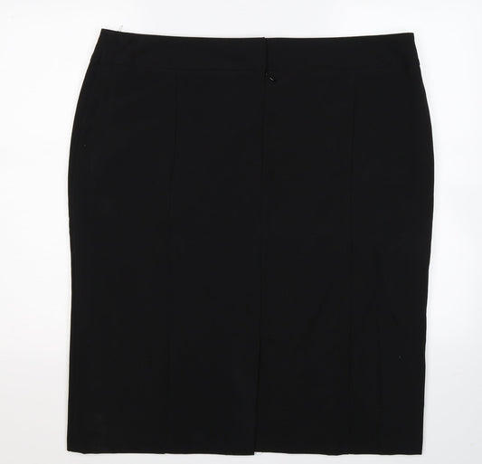 Working Solutions Womens Black Straight & Pencil Skirt Size 40 in