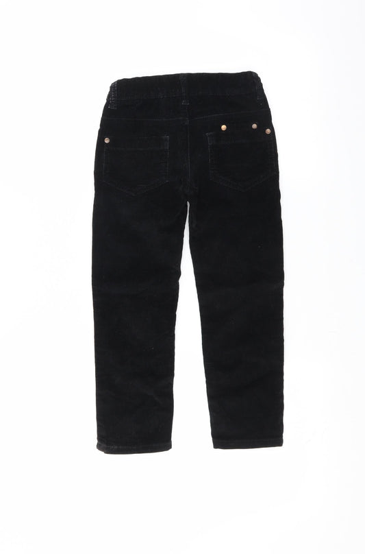 Adams Girl Girls Black Corduroy Chino Trousers Size 7 Years