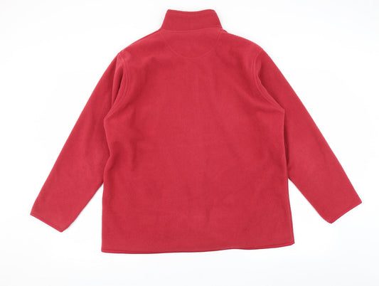 EWM Womens Red Full Zip Jumper Size M - fleece