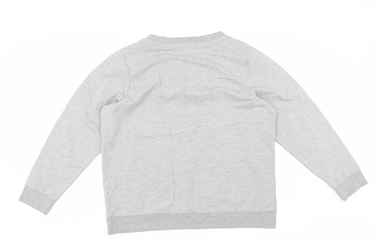 Preworn Womens Grey Pullover Sweatshirt Size 12 - beaded neckline