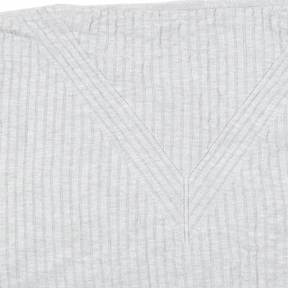 Marks and Spencer Womens Grey Pullover Jumper Size M - buttons side detail