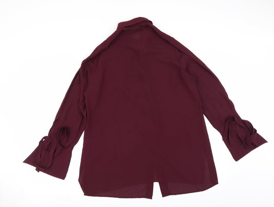 Very Womens Purple Basic Blouse Size 14 - sheer