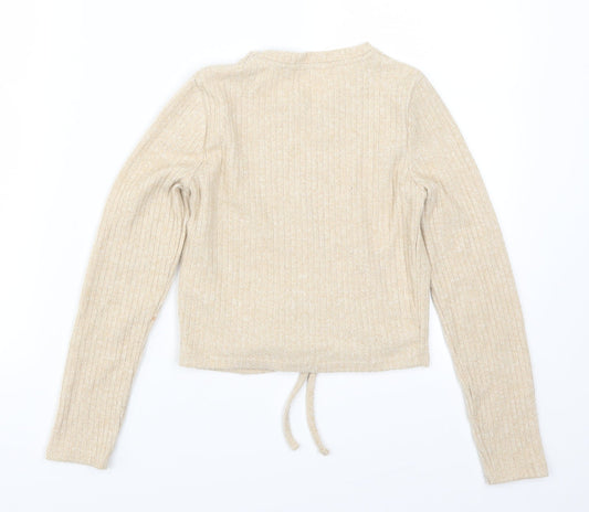 Candy Couture Girls Beige Pullover Jumper Size 10 Years