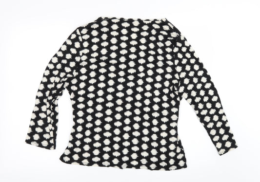 CC Womens Black Polka Dot Basic Blouse Size XL