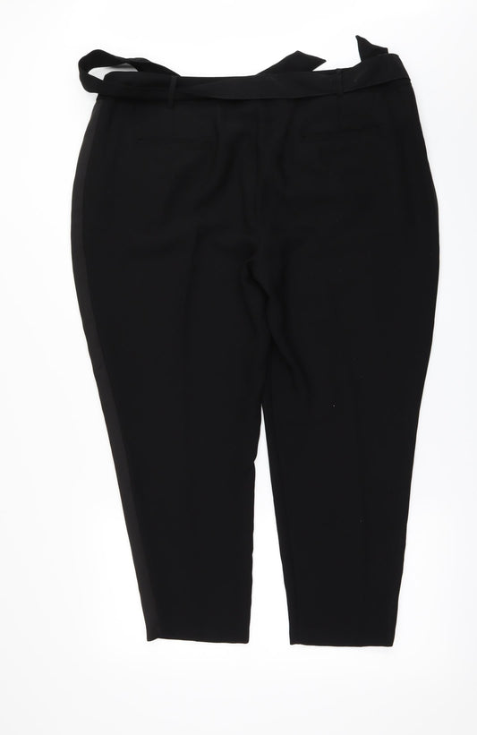 Marks and Spencer Womens Black Dress Pants Trousers Size 18 L24 in - tapered