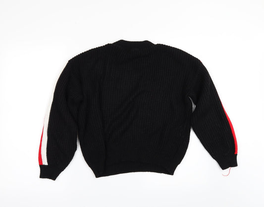 I SAW IT FIRST Womens Black Pullover Jumper Size L