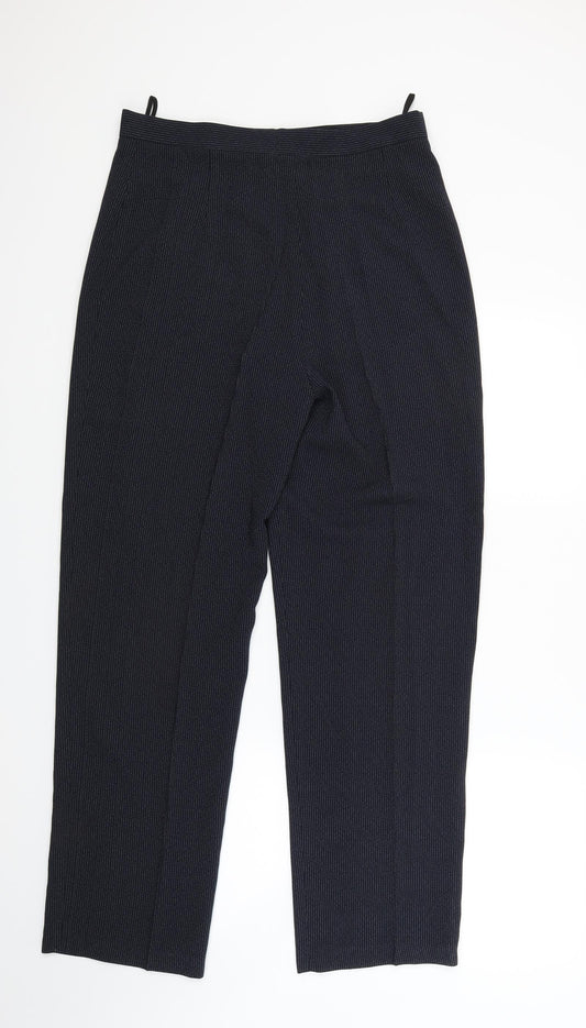 Tagg Womens Grey Striped Trousers Size 16 L28 in