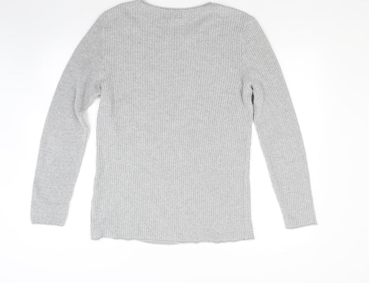 River Island Womens Grey Knit Pullover Jumper Size M
