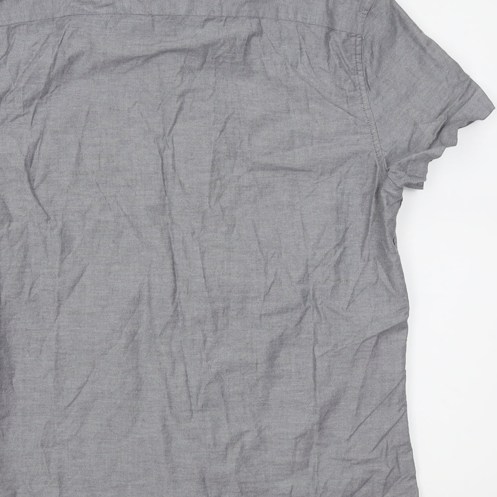 House of Fraser Mens Grey Button-Up Size M