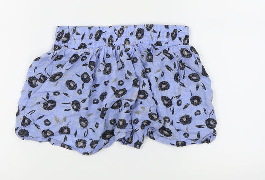 NEXT Girls Blue Floral Hot Pants Shorts Size 10 Years