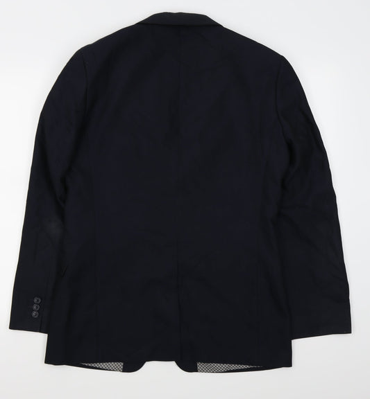 lambrella Mens Blue Jacket Blazer Size 36