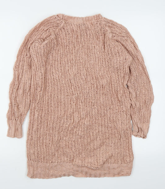 Boohoo Womens Pink Pullover Jumper Size S