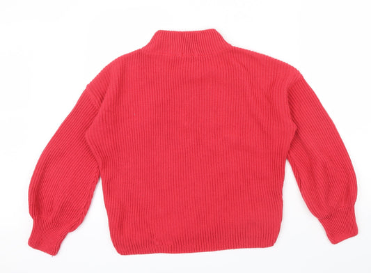 Boohoo Womens Pink Pullover Jumper Size 8