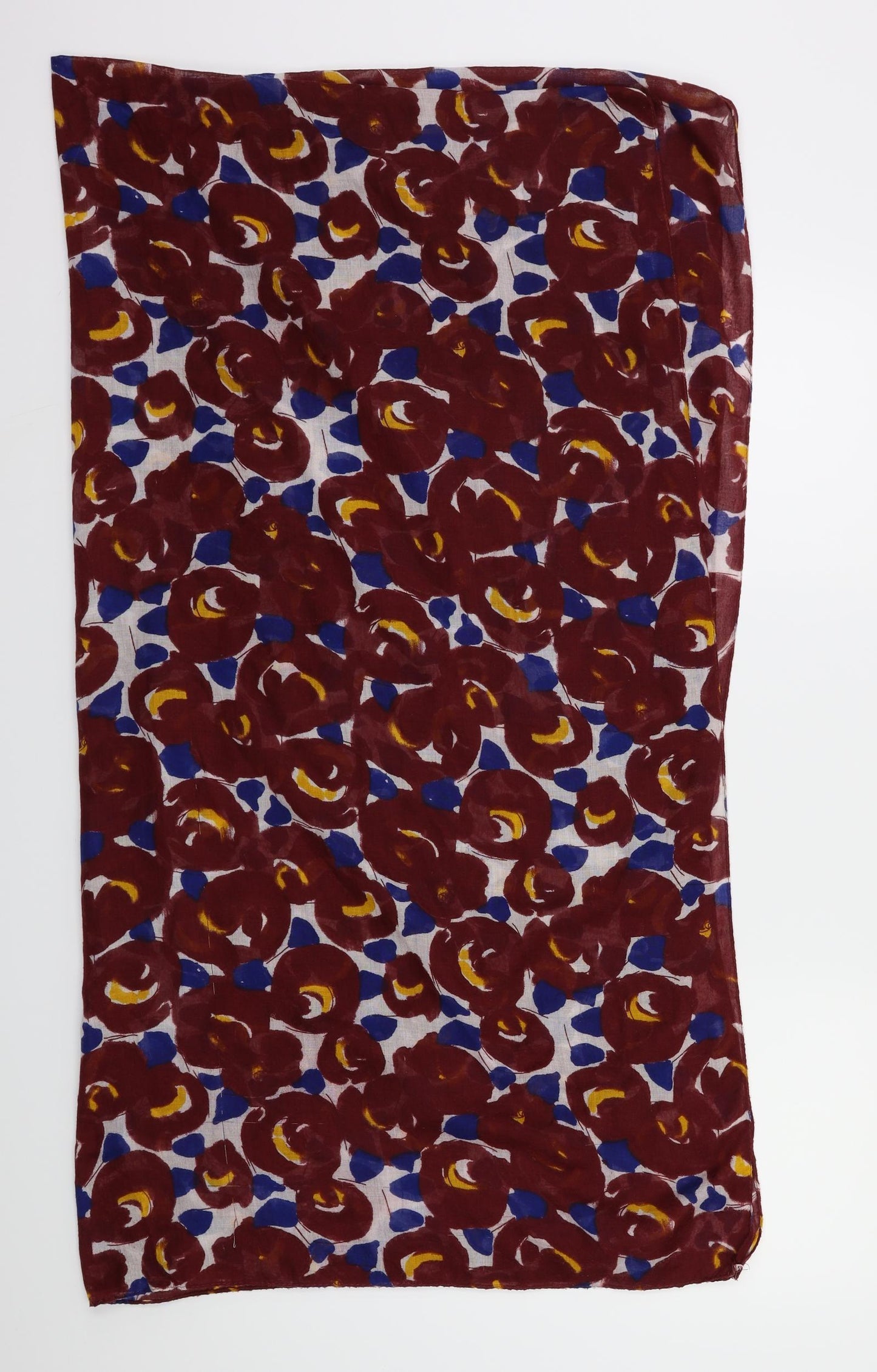 Preworn Womens Brown Floral Scarf