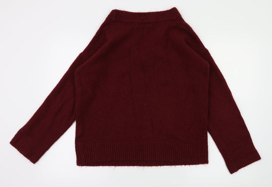 Brave Soul Womens Red Pullover Hoodie Size XS