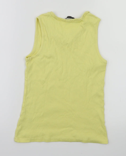 George Girls Yellow Basic T-Shirt Size 11-12 Years