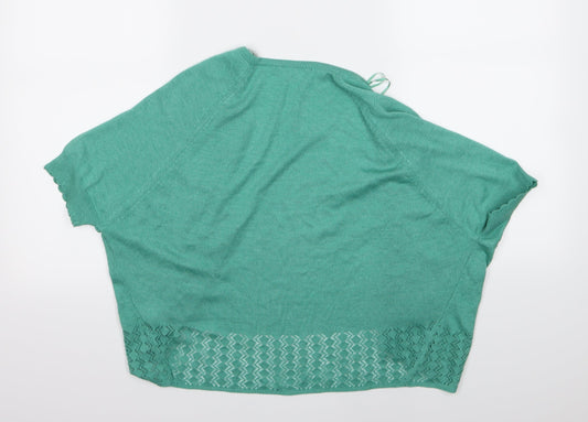 Per Una Womens Green Knit Cardigan Jumper Size M