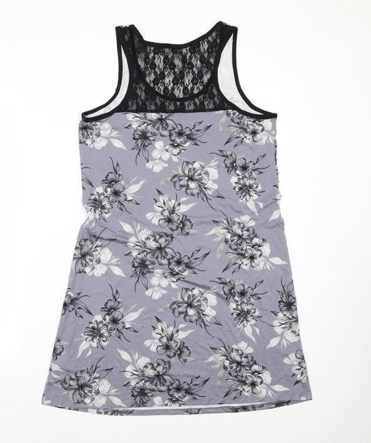 George Womens Grey Floral Size 12
