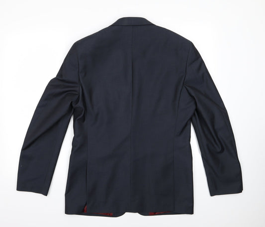 Tarocash Mens Grey Rayon Jacket Suit Jacket Size 36
