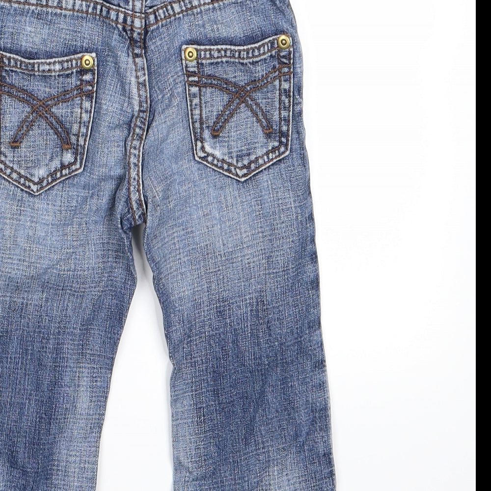 United Colours of Benetton Boys Blue Denim Cargo Jeans Size 12 Months