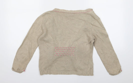 Quinton & Chadwick Womens Brown Knit Cardigan Jumper Size S