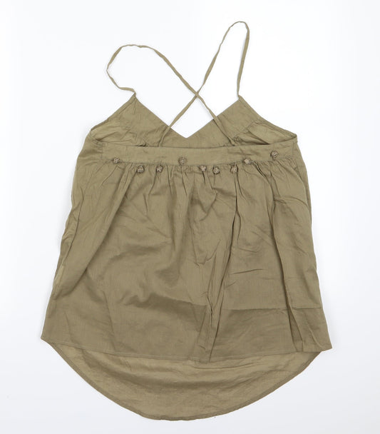 H&M Womens Green Camisole Tank Size 6