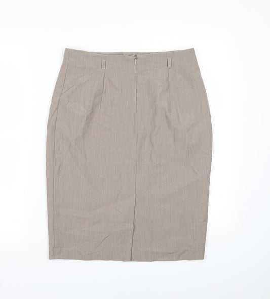 Marks and Spencer Womens Green Rayon A-Line Skirt Size 12