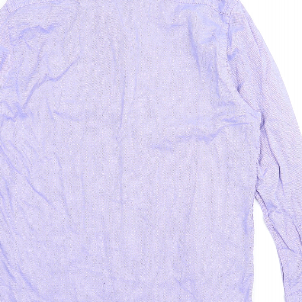 Alexandre Mens Blue Button-Up Size 16.5