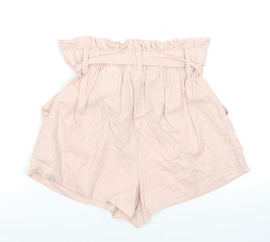 Divided Womens Pink Paperbag Shorts Size 6