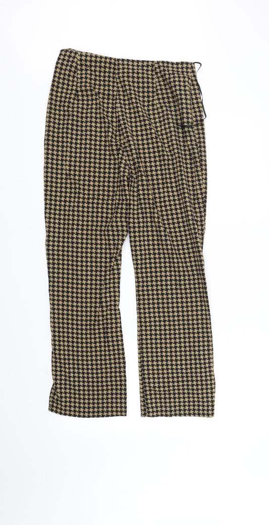 Emory Park Womens Gold Geometric Trousers Size M L30 in