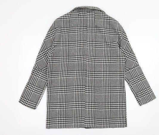 Double 11 Womens Black Houndstooth Jacket Blazer Size S