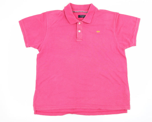 Industrialize Mens Pink Jersey Polo Size M