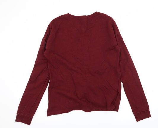 Missguided Womens Red Jersey Pullover Sweatshirt Size S - Knot Detail