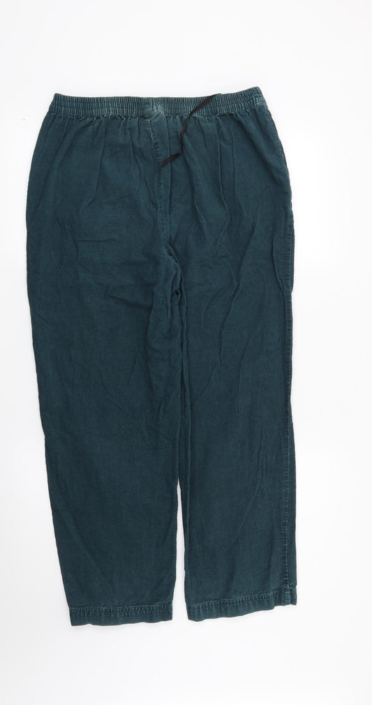 EWM Womens Green Straight Jeans Size 14 L26 in